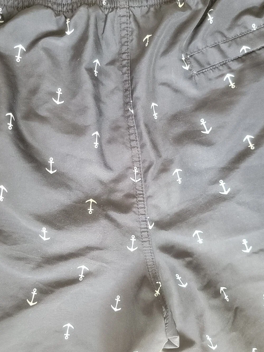 Nautica Mens Navy Anchor Swim Trunks Small Quick-Dry Nautical Beach Shorts Small